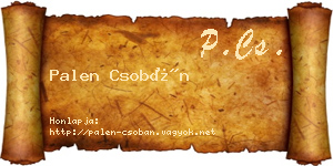 Palen Csobán névjegykártya